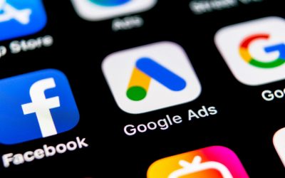 Sankt-Petersburg, Russia, September 30, 2018: Google Ads AdWords application icon on Apple iPhone X screen close-up. Google Ad Words icon. Google ads Adwords application. Social media network